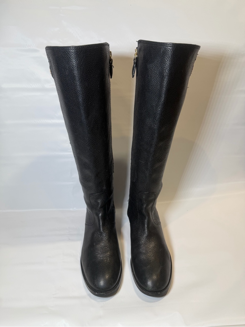Tory Burch Selden Stretch Womens 8 M Black Leather Tall Riding Boots